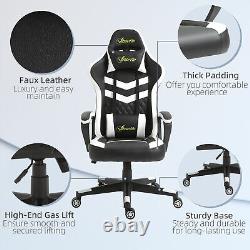Vinsetto Racing Gaming Chair with Lumbar Support, Gamer Office Chair, Black White