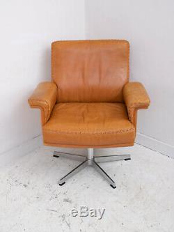 Vintage 1960s De Sede DS35 Leather Desk Office Chair Armchair