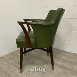 Vintage Art Deco 1930s Leather Office Study Library chair