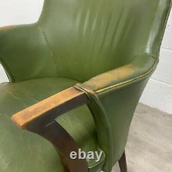 Vintage Art Deco 1930s Leather Office Study Library chair