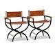Vintage Dining Chairs Industrial Style Furniture Leather Office Metal Armchair