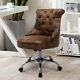 Vintage Faux Leather Office Chair Computer Desk Chair Swivel Adjustable Height