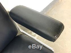 Vintage Gordon Russell/Stoll Giroflex Revolving Leather Desk Chair (20C1081)