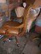 Vintage High End Office Chair Brown Leather. Made For Riverside/ Spark Light