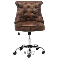 Vintage Home Office Chair Leather Computer Desk Chair Adjustable Swivel Chair