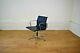 Vintage Icf Charles Eames Black Leather / Alloy Executive Boardroom Chair