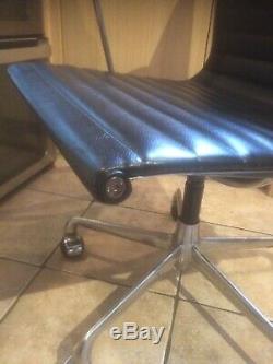 Vintage ICF Charles Eames Black Leather Original Chair 4 Available