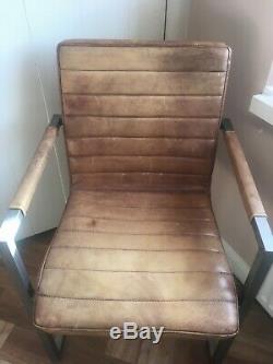 Vintage Leather Dining / Office Chair Barker & Stonehouse Titus
