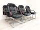 Vintage Mid Century Leather Rosewood And Chrome Executive Dining Office Chairs 6