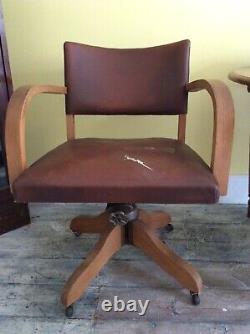 Vintage Office/ Captain's Leather Swivel Chair