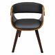 Vintage Office Chair Retro Wooden Desk Dining Seat Lounge Home Black Armchair