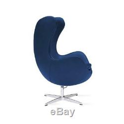 Vintage Retro Blue Egg Chair Armchiar Leather living Room Office Furniture