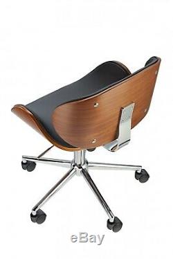 Vintage Retro Office Chair Swivel Computer PC Desk Seat Modern Tub With 5 Wheels