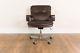 Vintage Retro Verco Brown Leather And Chrome Desk Chair