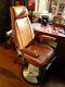 Vintage Salvage Tan Brown Leather Armchair. Osteopath Chair. Office Chair