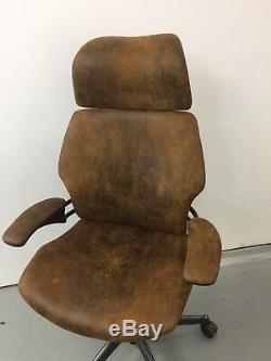 Vintage Shaaby Chic Brown Leatherhumanscale Freedom Ergonomic