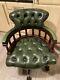 Vintage Swivel And Tilt Office Captain's Chair, Chesterfield Style