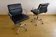 Vintage Vitra Charles & Ray Eames Ea217 Chrome & Black Leather Desk Chair