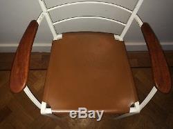 Vintage mid century Ladderax armchair metal leather Staples Heals 1960s Prop TV