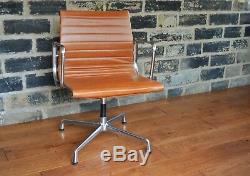 Vitra Charles Eames EA 108 Ribbed Leather Chair