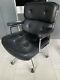 Vitra Es 104 Eames Style Lobby Chair Office Chair Retro Vintage Leather Chrome