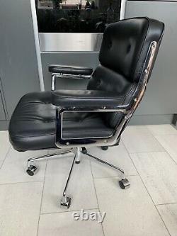 Vitra ES 104 Eames STYLE Lobby Chair Office Chair Retro Vintage Leather Chrome