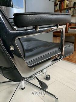 Vitra ES 104 Eames STYLE Lobby Chair Office Chair Retro Vintage Leather Chrome