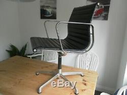 Vitra Eames EA108 Black Leather Chair