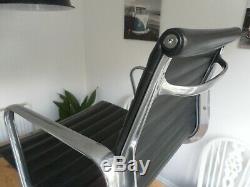 Vitra Eames EA108 Black Leather Chair