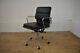 Vitra Eames Softpad Inspired Replica Black Leather / Chrome Office Swivel Chair