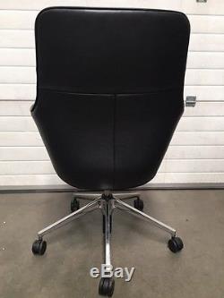 Vitra Grand Executive Low Back Black Leather Operators Chair