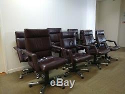 Vitra Mario Bellini vintage leather office chairs