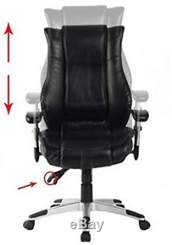 Viva Office Executive Ergonomic Chair, Genuine Leather, With High Backrest And