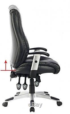 Viva Office Executive Ergonomic Chair, Genuine Leather, With High Backrest And