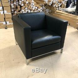 Walter Knoll Norman Foster 500 Black Leather Single Arm Chair