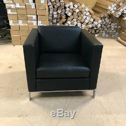 Walter Knoll Norman Foster 500 Black Leather Single Arm Chair
