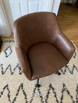 West Elm Brown Leather Office Chair