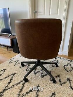 West Elm Brown Leather Office Chair