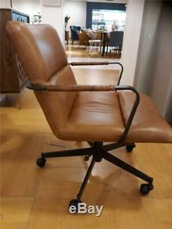 West Elm Cooper Office Chair in Tan leather from John Lewis
