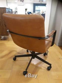 West Elm Cooper Office Chair in Tan leather from John Lewis