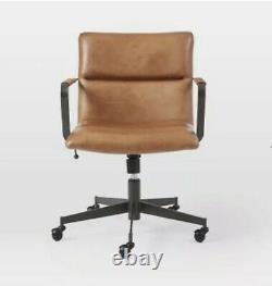 West elm Cooper Mid-Century Leather Swiver Office Chair, RRP £699