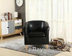 WestWood Faux Leather PU Tub Chair Armchair Dining Room Modern Office Furniture
