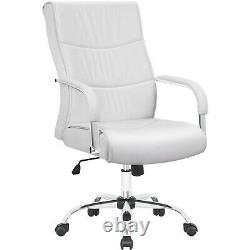 White Desk Chair Gaming Executive Office Computer Chairs Leather Rolling Chair