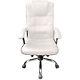 White Office Chair Business Faux Leather Swivel Executive Computer P37