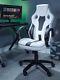 X Rocker Maverick Home Office Pc Chair For Gaming Pu Leather White / Black New