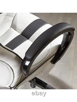 X ROCKER Maverick Home Office PC Chair for Gaming PU Leather WHITE / BLACK NEW