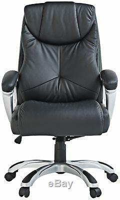 X-Rocker Executive Height Adjustable Leather Effect Office Chair Black