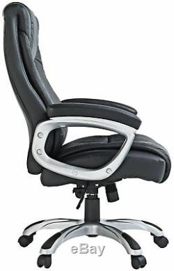 X-Rocker Executive Height Adjustable Leather Effect Office Chair Black