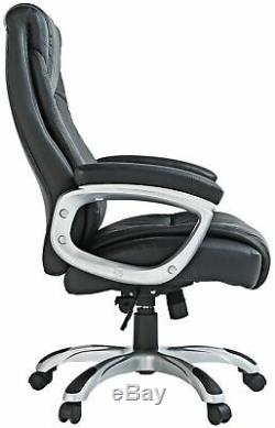 X-Rocker Executive Height Adjustable Leather Effect Office Chair Black E44