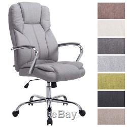 XXL Heavy Duty Office Chair XANTHOS Tweed Swivel Adjustable Leather Tilt NEW